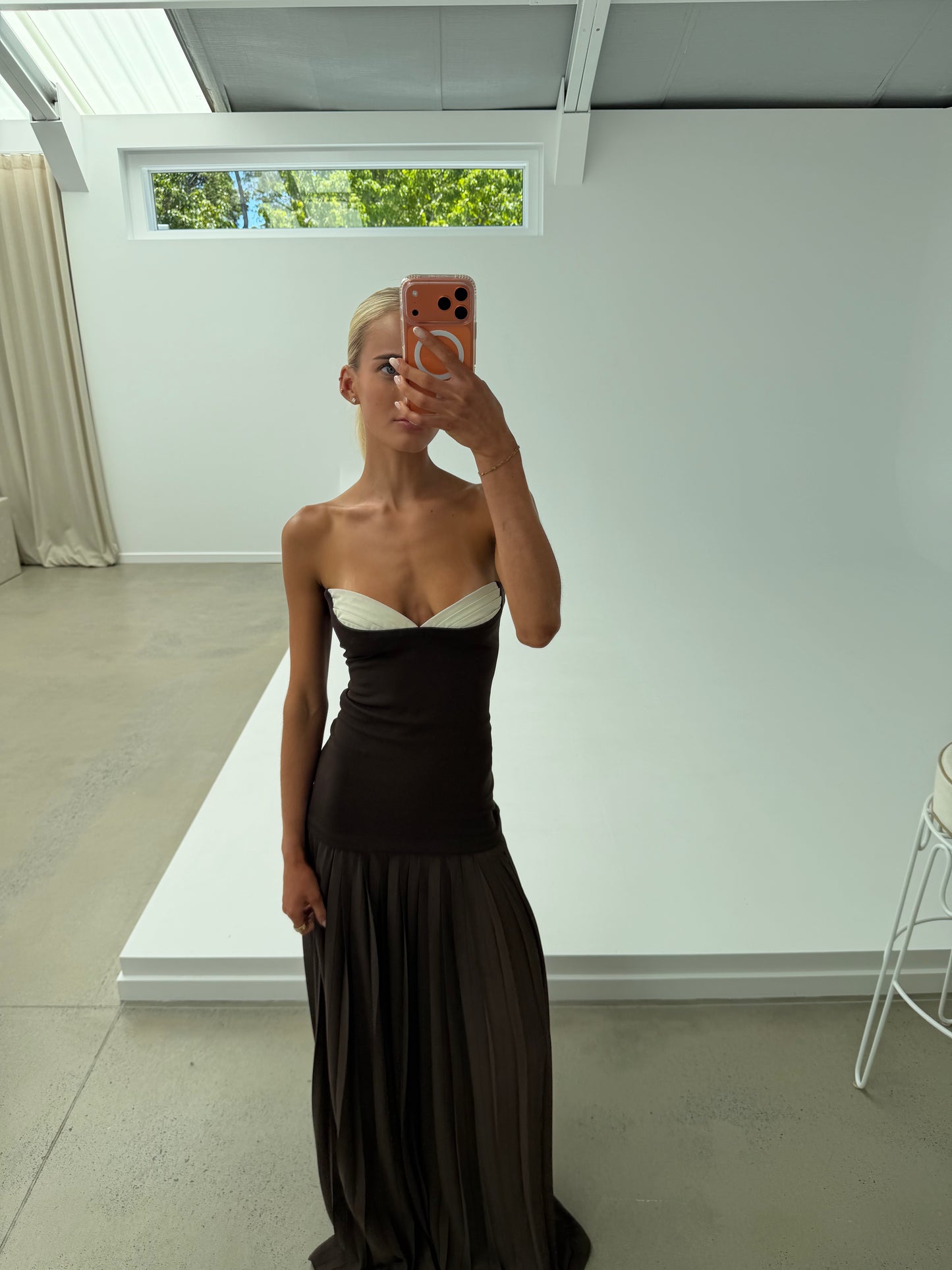 She is OLLA nicolette maxi dress