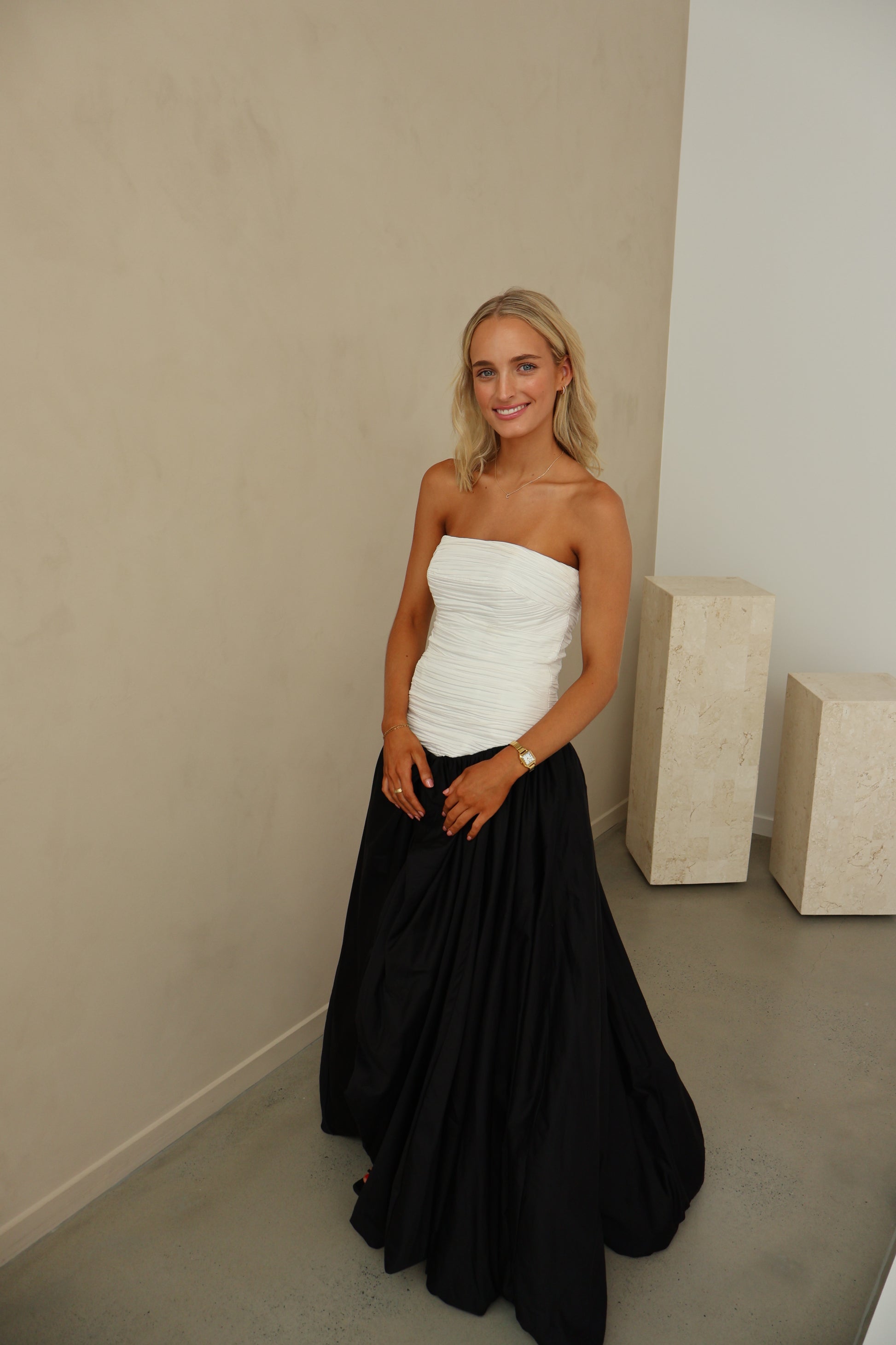 Aje Violette Bubble Hem Maxi Dress ABC Dress Hire Aje Violette Bubble Hem Maxi Dress ABC Dress Hire