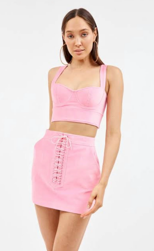 Alex Perry Rowan Mini Skirt & Visit Cole Bra Top Set