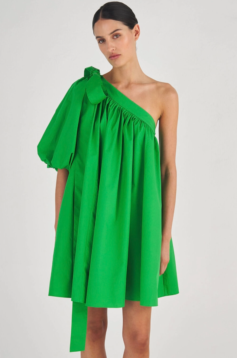 Oroton One Shoulder Gathered Dress