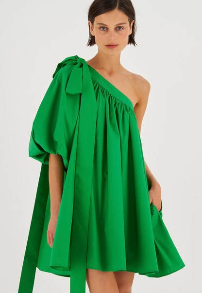 Oroton One Shoulder Gathered Dress