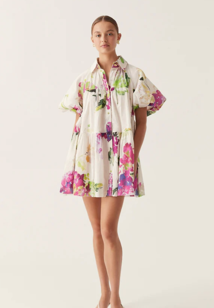 Aje Pablo Smock Mini Dress