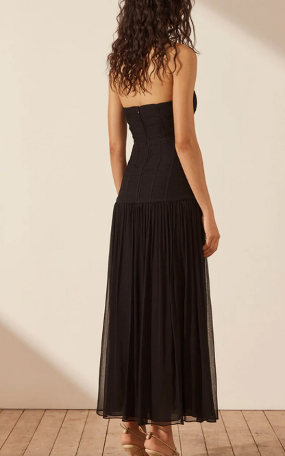 Shona Joy isola strapless ruched midi dress