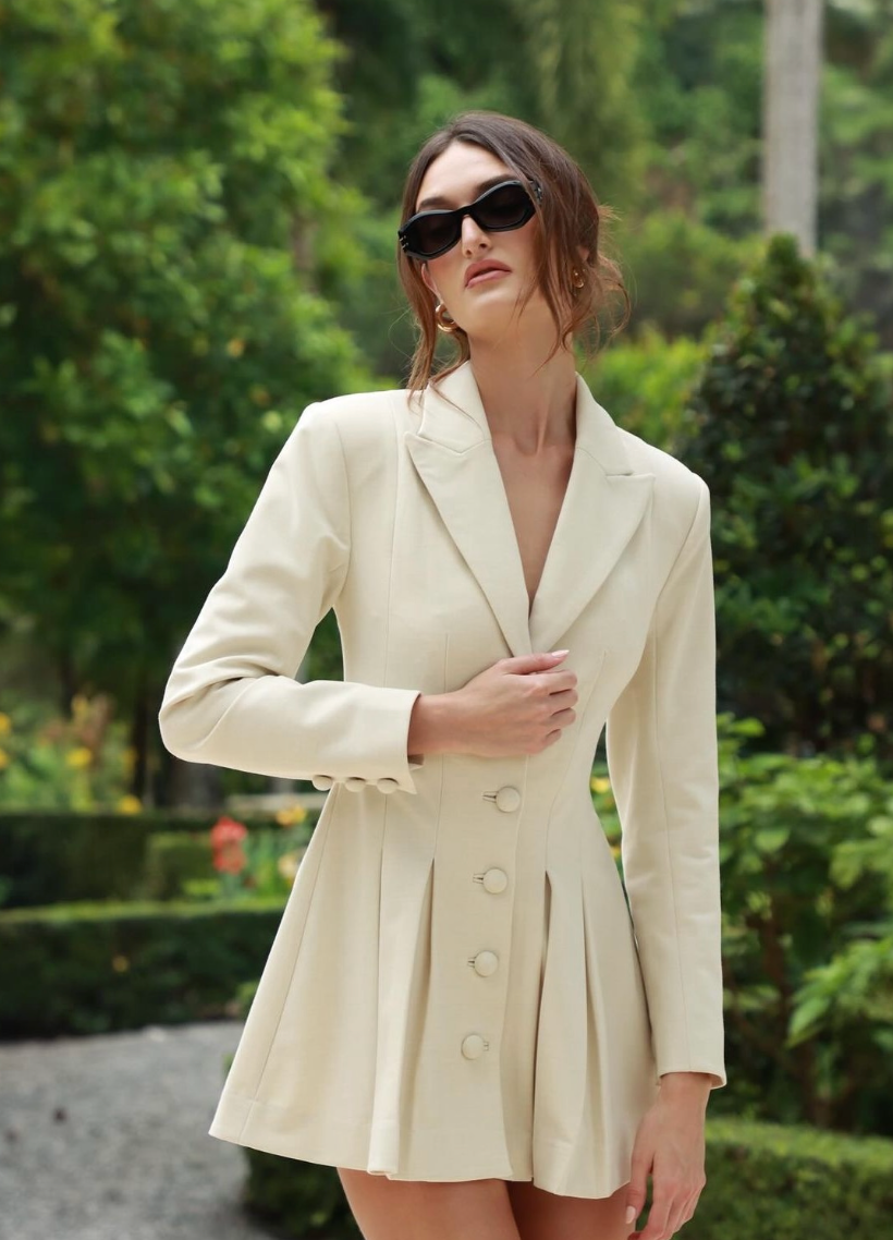 Camilla Coelho Daytona Blazer Dress in Beige