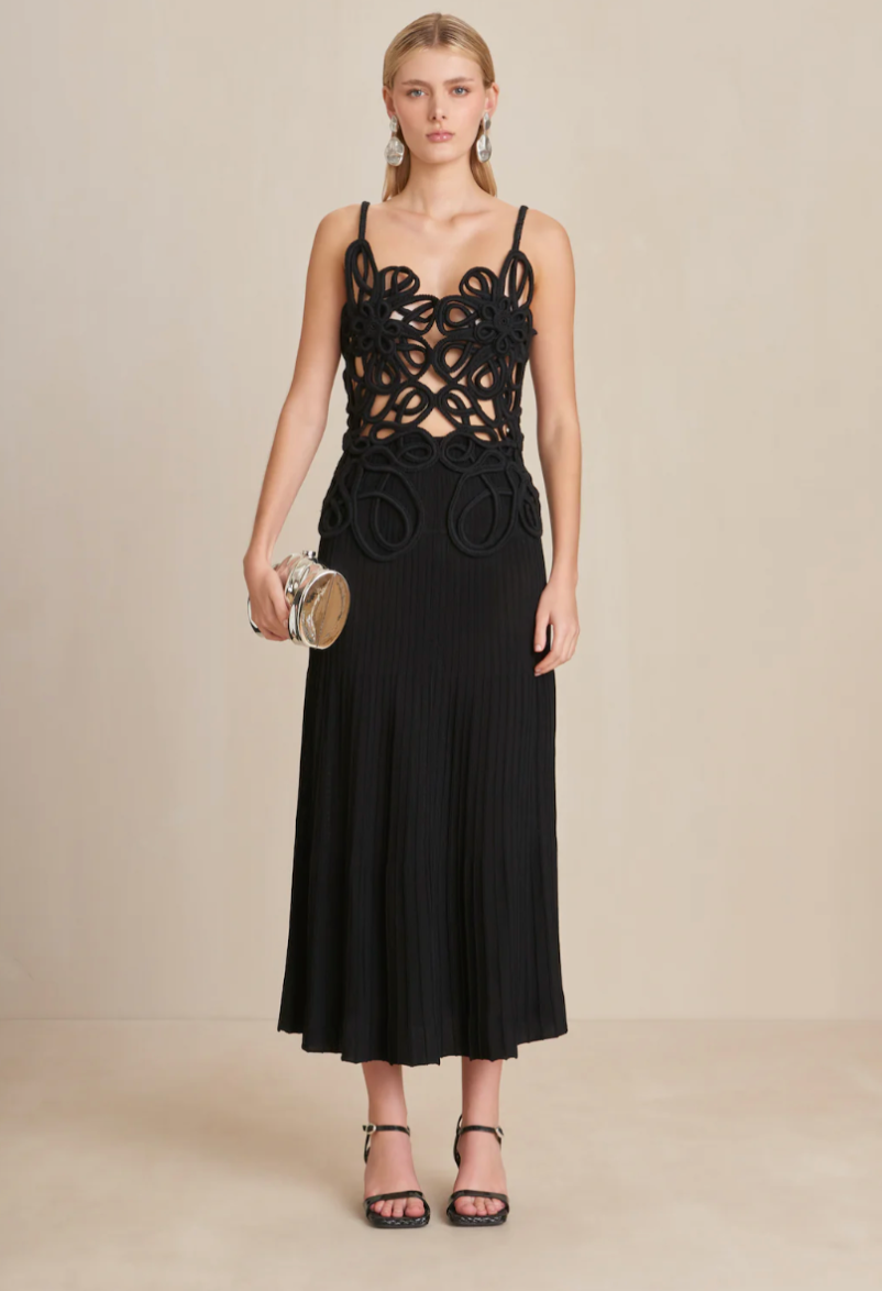 Cult Gaia Nalda Knit dress - black ABC Dress Hire Cult Gaia Nalda Knit dress - black ABC Dress Hire