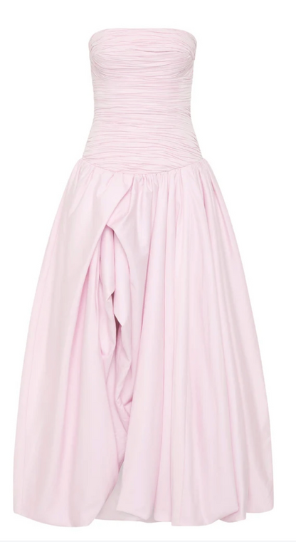 Aje Violette bubble hem maxi baby pink