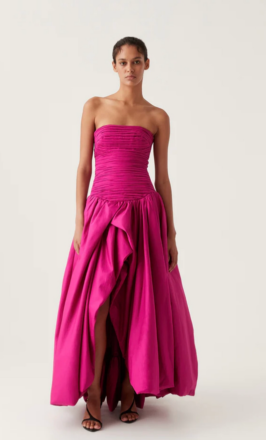 Aje Violette Bubble Hem Maxi Dress - pink