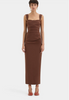 Sir The Label Dahlia Balconette Gown Chocolate