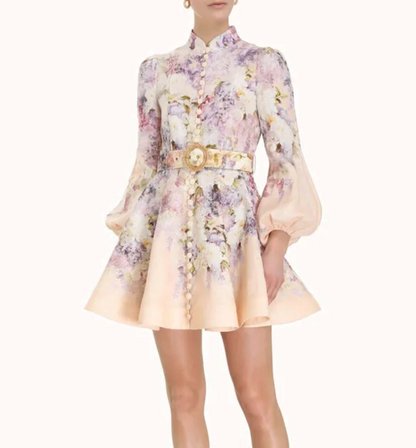 SELLING Zimmermann Lyrical Buttoned Mini Dress Floral Size 1/Au 10