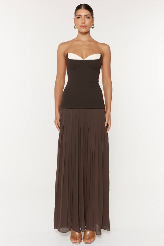 She is OLLA nicolette maxi dress