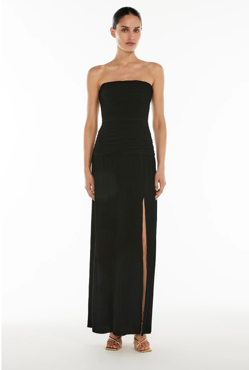 Manning Cartell double time pleat strapless dress