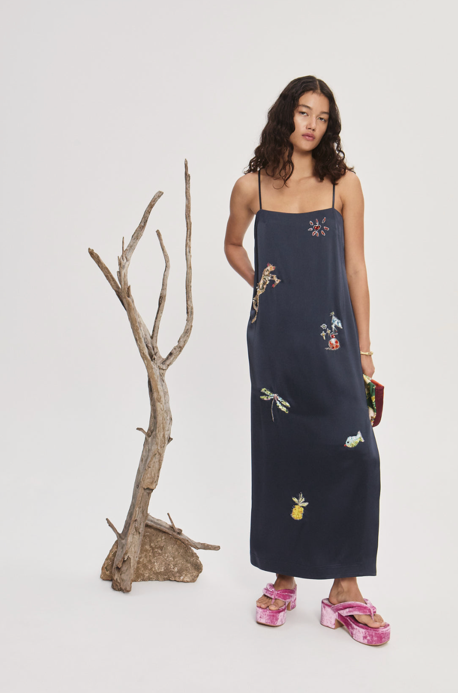 Alemais Fontaine Slip Midi Dress