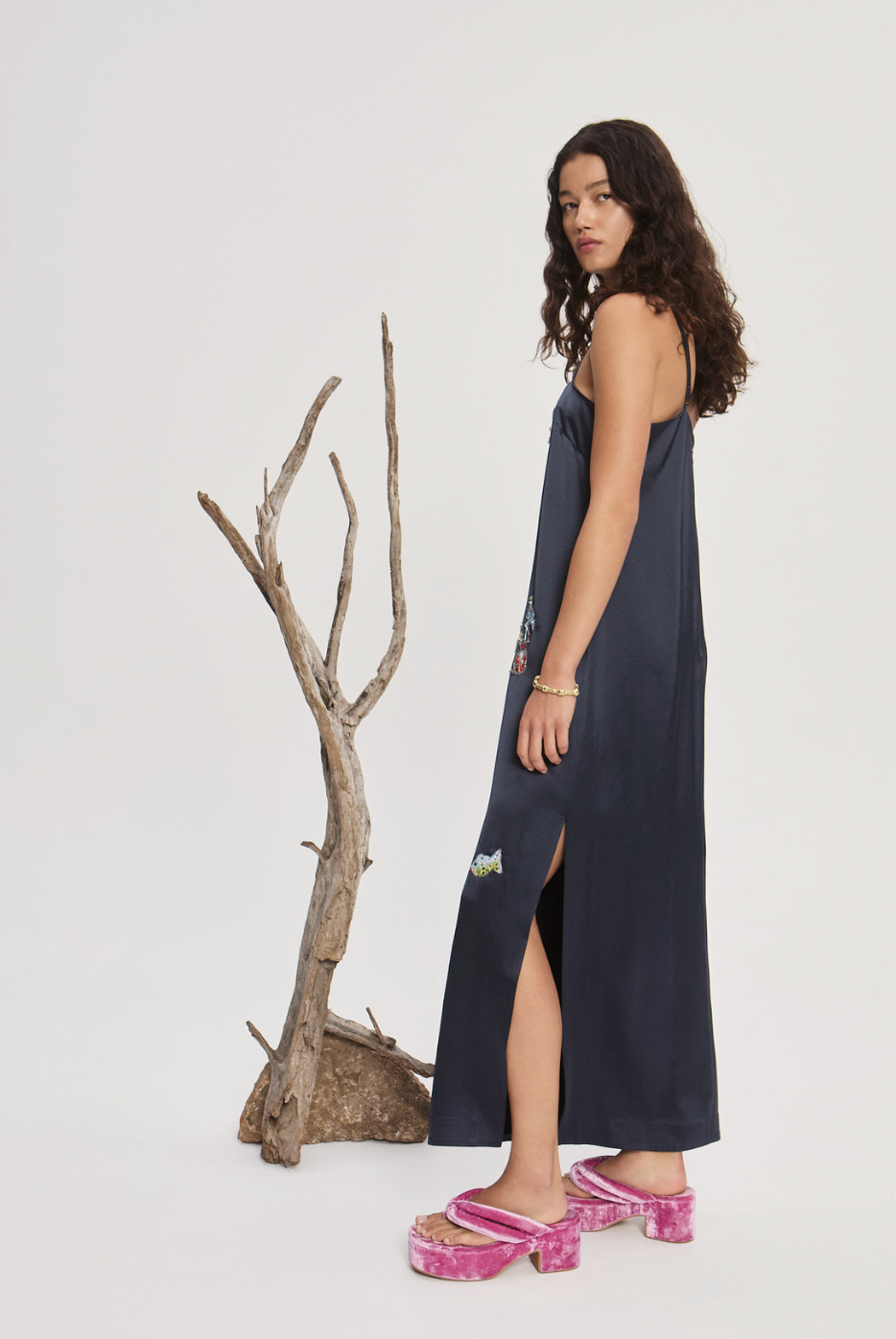 Alemais Fontaine Slip Midi Dress