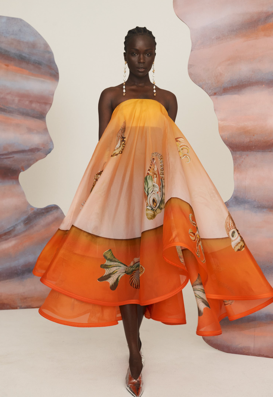 Alemais Neptuna Silk Strapless Gown