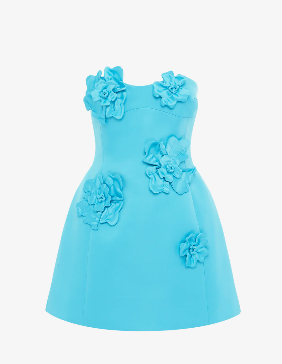 Leo Lin Rosario Petal Bustier Mini Dress