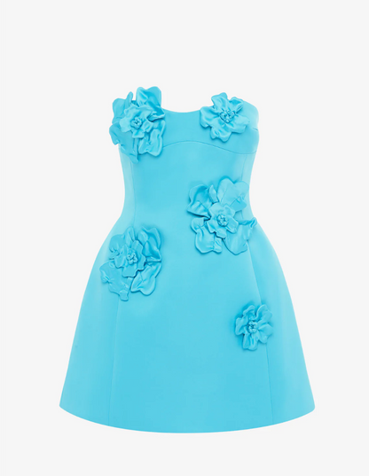 Leo Lin Rosario Petal Bustier Mini Dress