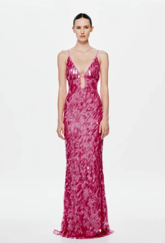 Misha The 'Sapphire' Sequin Dress Fuchsia