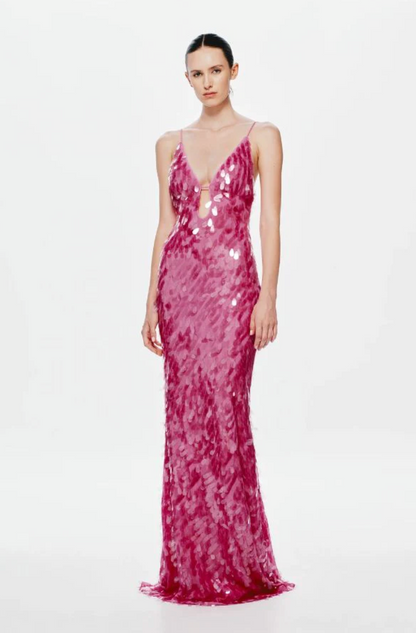 Misha The 'Sapphire' Sequin Dress Fuchsia