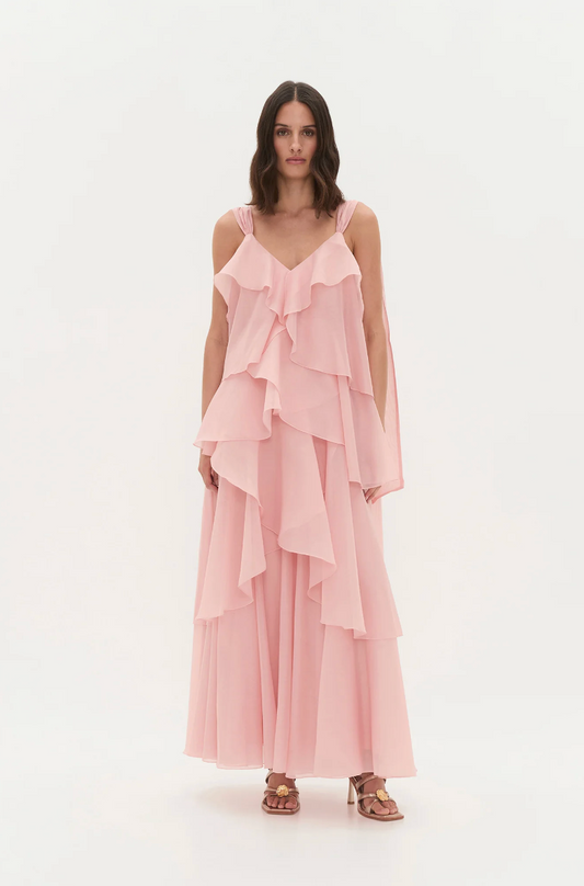 Aje Gracie Maxi Dress Muted Rose