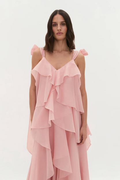 Aje Gracie Maxi Dress Muted Rose