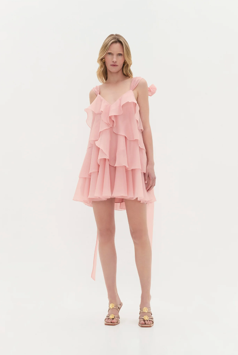 Aje Erin Mini Dress - Muted rose