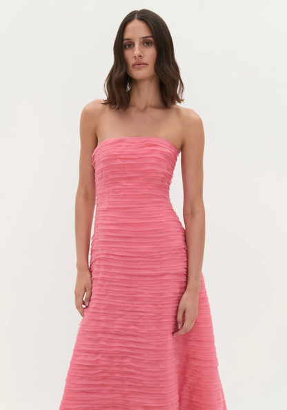 Aje Soundscape Maxi Dress - Guava pink