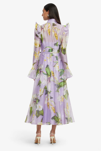 Leo lin Katrina Butterfly Sleeve Midi Dress
