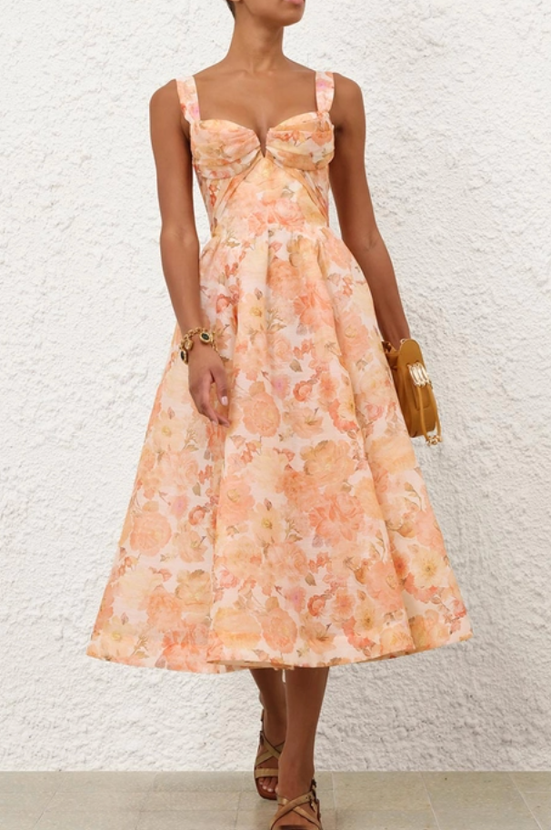 Zimmermann REBELLION DRAPE MIDI DRESS