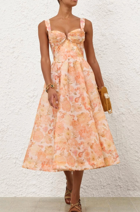 Zimmermann REBELLION DRAPE MIDI DRESS