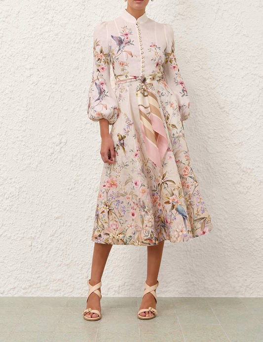Zimmermann REBELLION BUTTON MIDI DRESS
