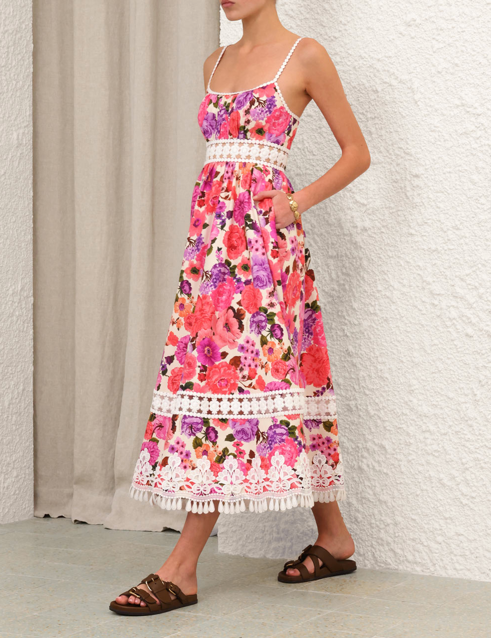 Zimmermann stardust fit and flare dress