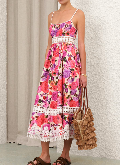 Zimmermann stardust fit and flare dress