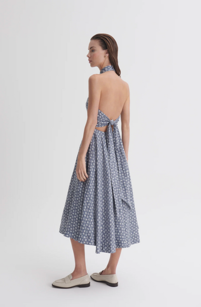 Scanlan Theodore Linen Printed Halter dress