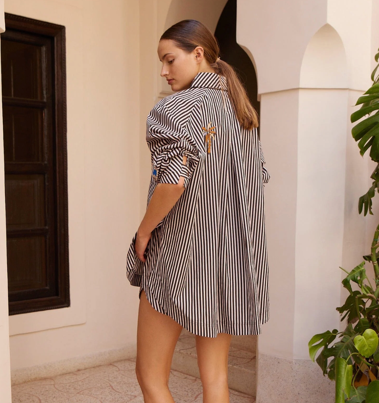 Alemais Sirocco Embroidered Shirt & shorts