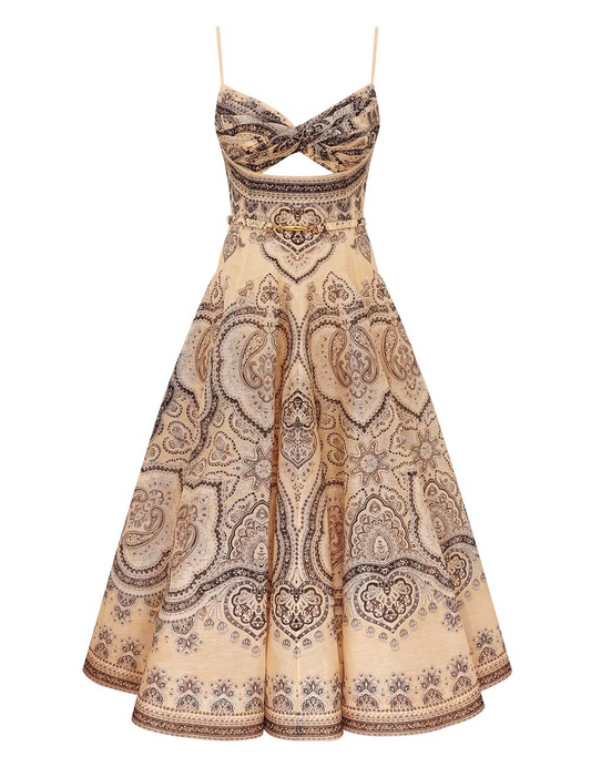 Zimmermann Luna Twist Midi Dress