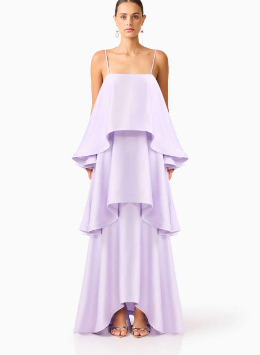 Elliatt Tilly Tiered Maxi Dress in Purple