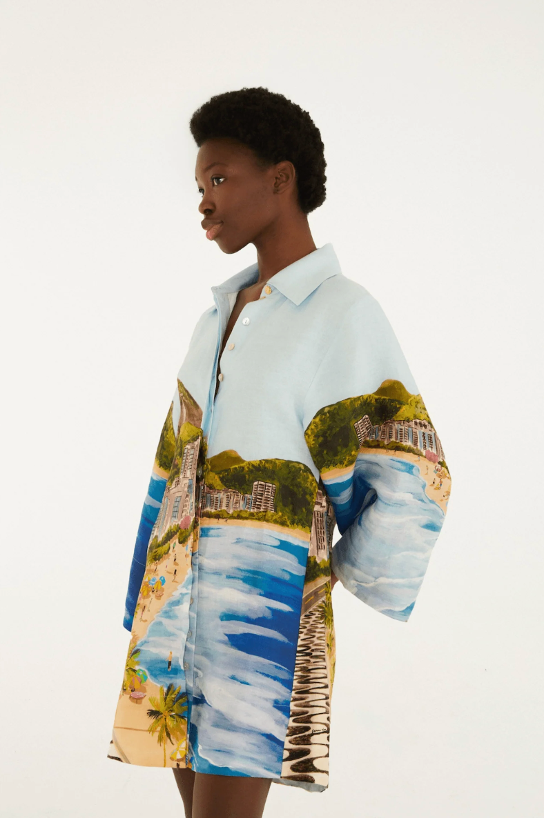 Farm Rio Copacabana Beach Long Sleeve Kimono