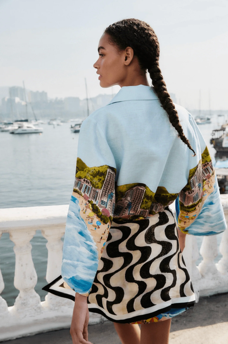Farm Rio Copacabana Beach Long Sleeve Kimono