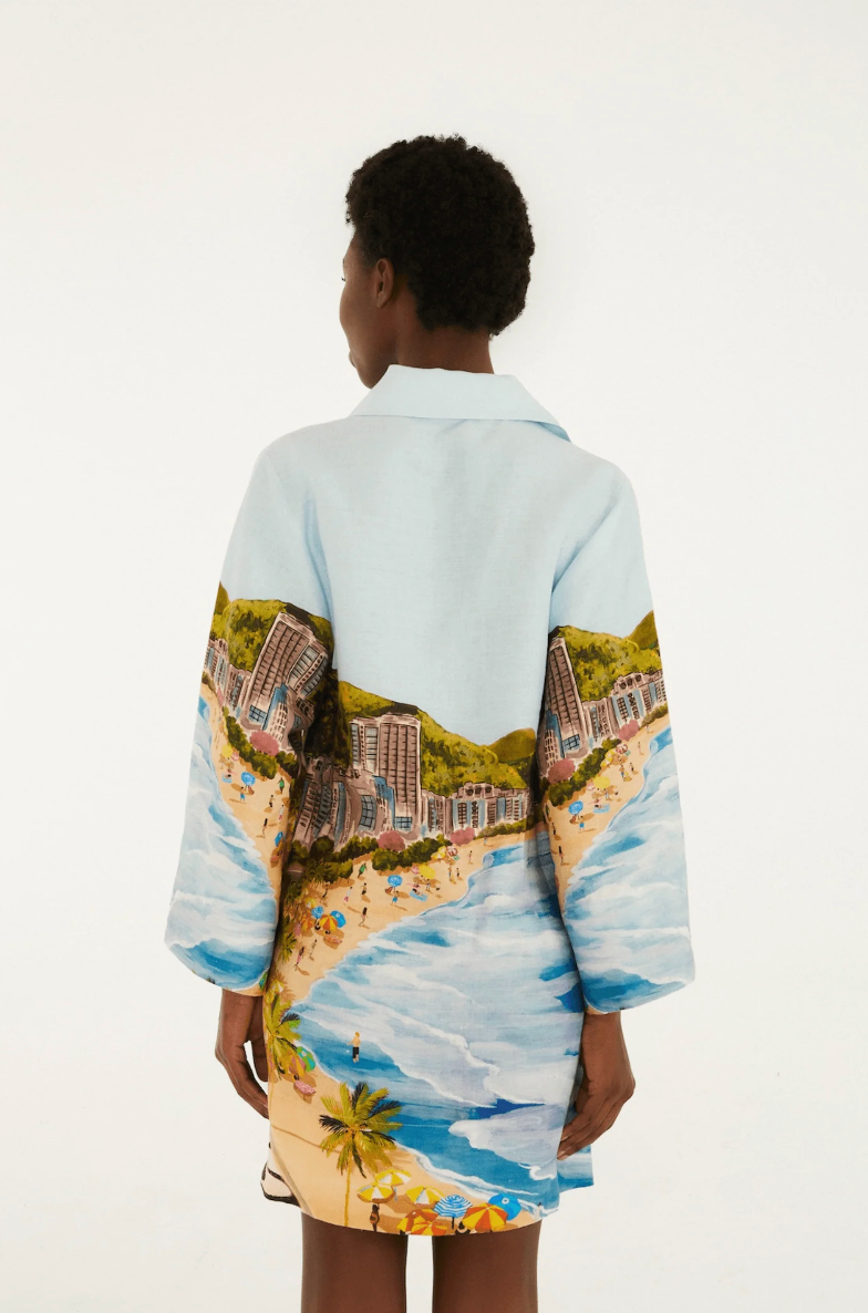 Farm Rio Copacabana Beach Long Sleeve Kimono