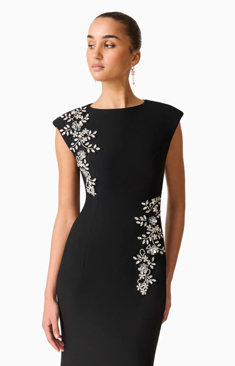 Elliatt Veda Embellished Gown in Black