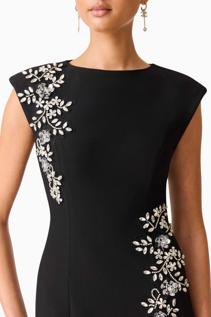 Elliatt Veda Embellished Gown in Black