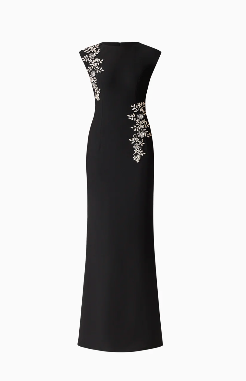 Elliatt Veda Embellished Gown in Black