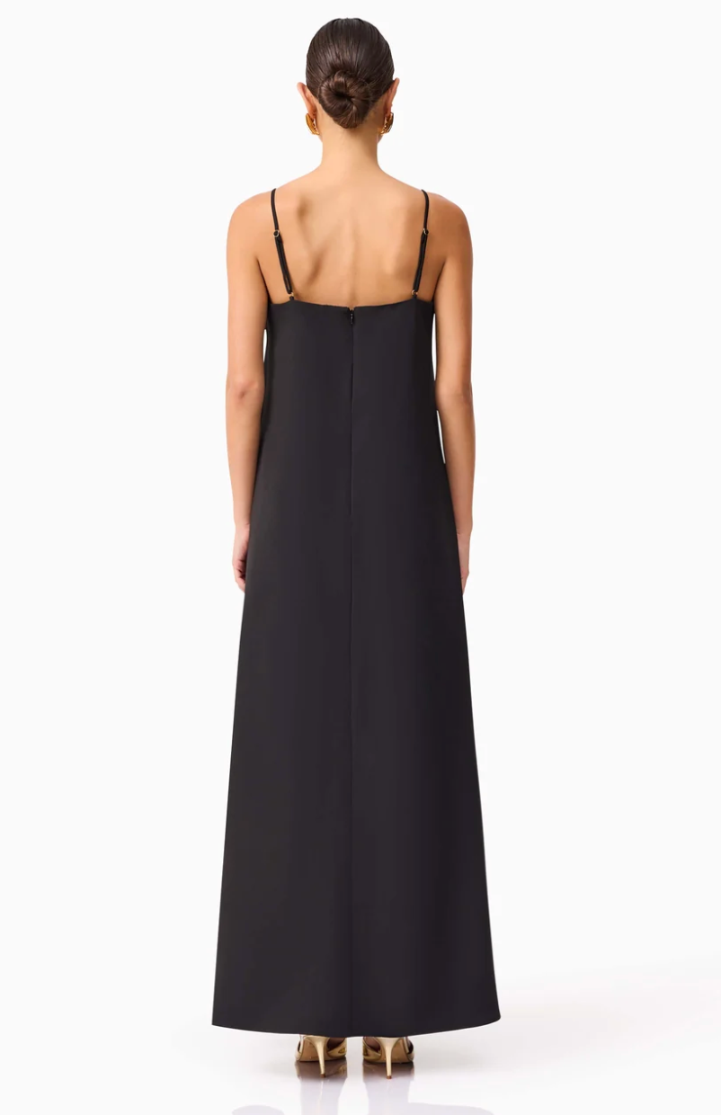 Elliatt Buttercup Embroidered Maxi Dress in Black
