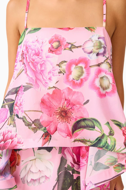 Elliatt Armani Tiered Maxi Dress in Pink Floral