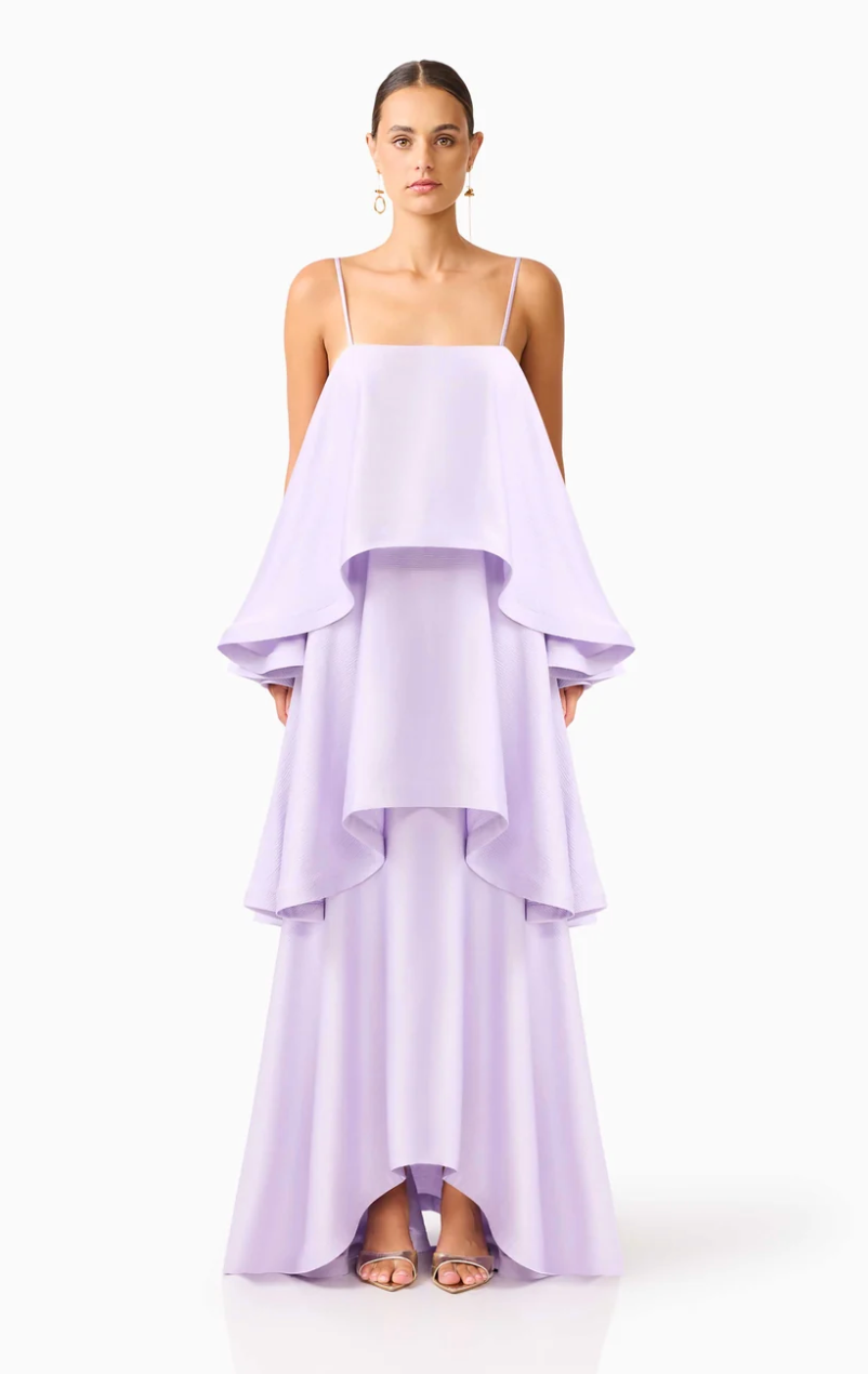 Elliatt Tilly Tiered Maxi Dress in Purple