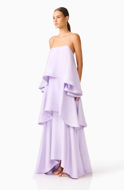 Elliatt Tilly Tiered Maxi Dress in Purple