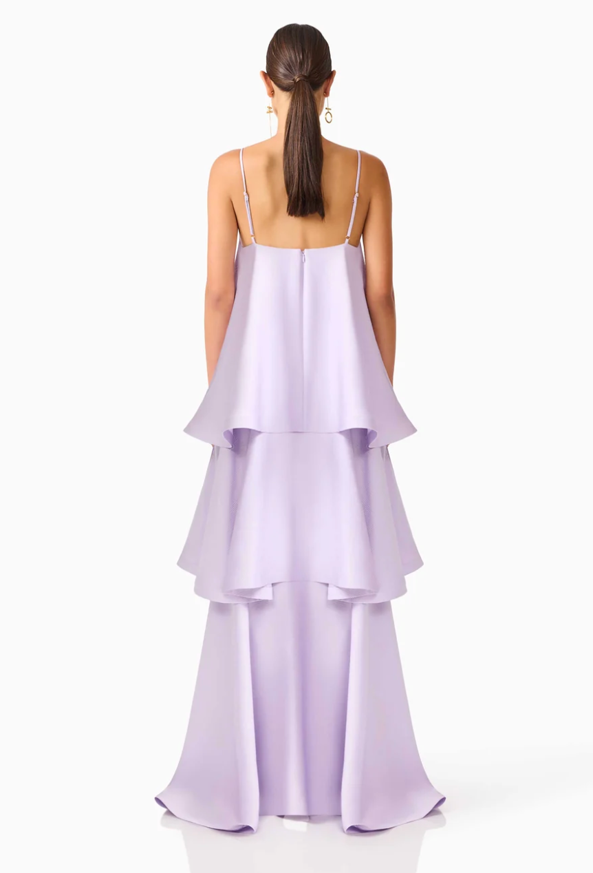 Elliatt Tilly Tiered Maxi Dress in Purple