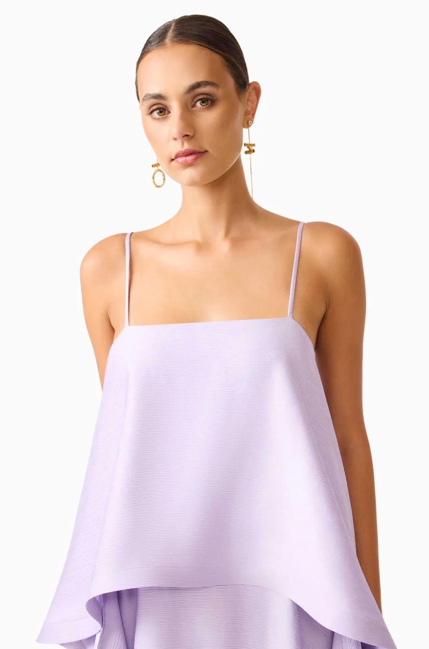 Elliatt Tilly Tiered Maxi Dress in Purple