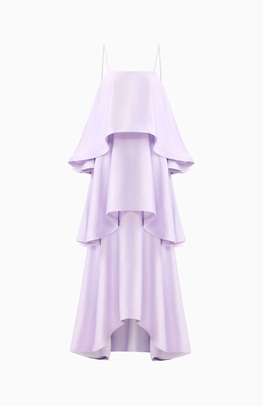 Elliatt Tilly Tiered Maxi Dress in Purple