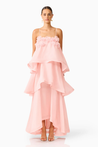 Elliatt Swallowtail Day To Night Maxi Dress In Pink